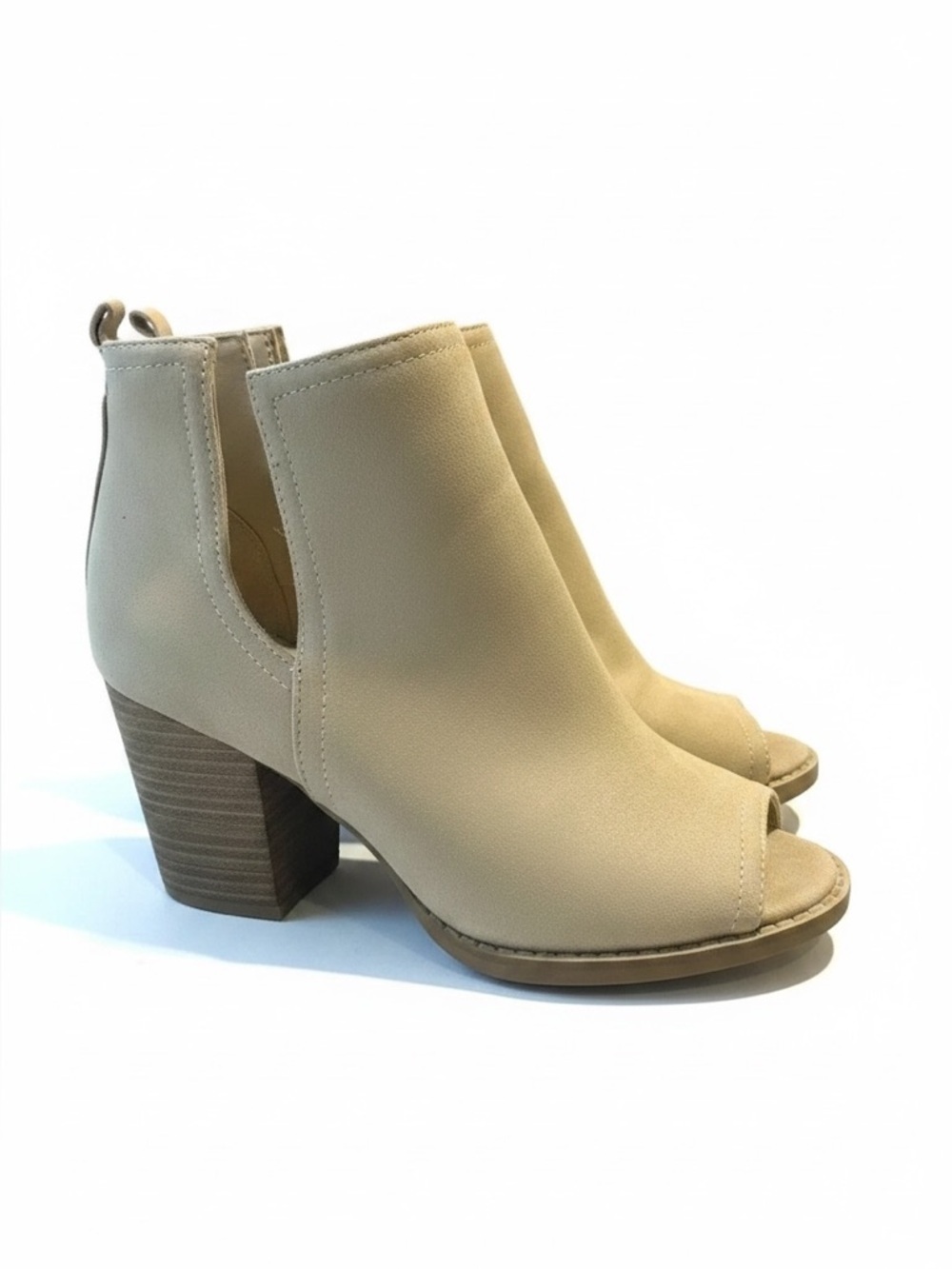 Soda Peep Toe Cutout Bootie Sandals – Size 7.5